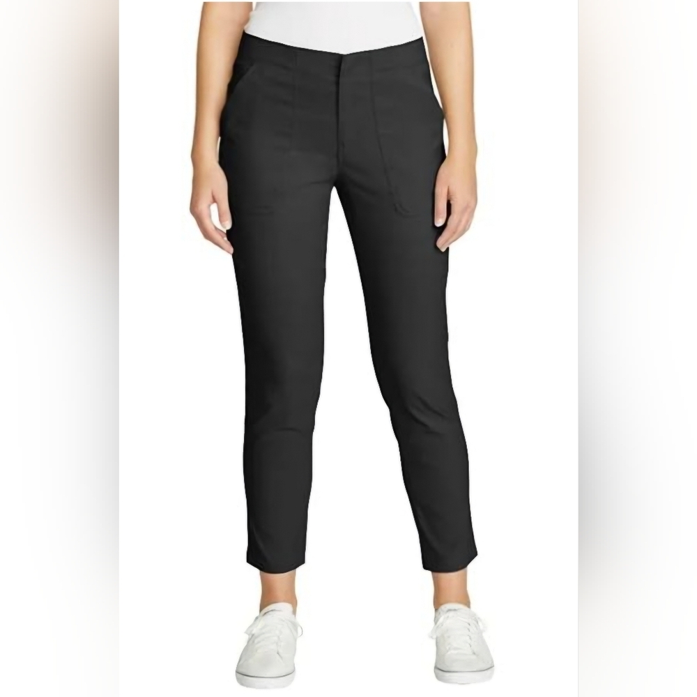 NEW! Eddie Bauer Women's Black Horizon Straight Ankle Pants